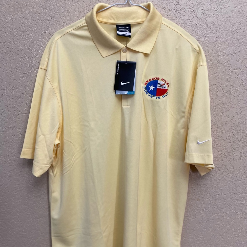Nike Men's Light Yellow Polo Shirt